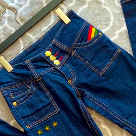 Miskeen RARE Rainbow Size 5 Jeans - Picture 2 of 11